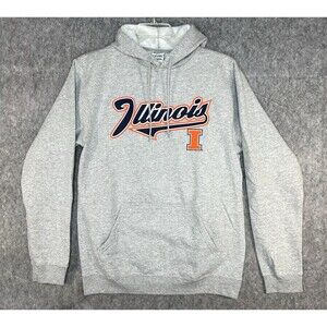 Illinois University Fighting Illini Hoodie Size M Gray